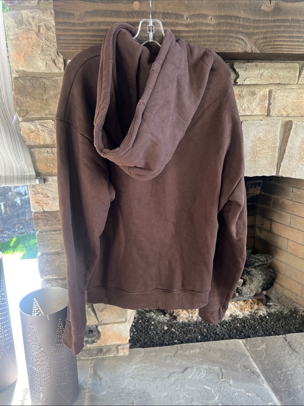 Eleven Eleven Brown Hooded Sweatshirt Large - Picture 5 of 8